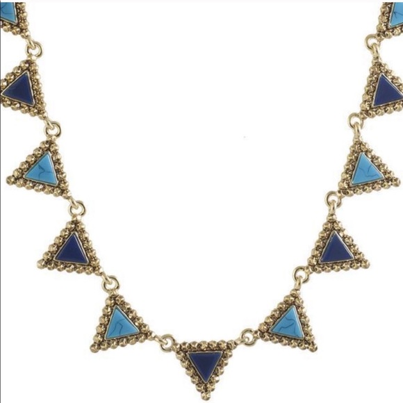 House of Harlow 1960 Jewelry - 🔴House of Harlow blue triangle gem necklace